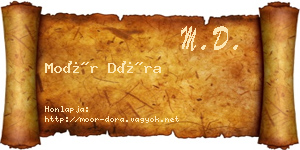 Moór Dóra névjegykártya
